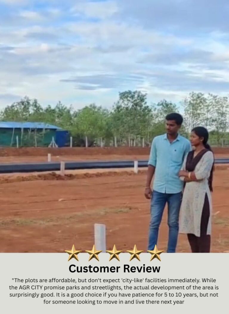 I purchased two plots in Villur last year through a AGR CITY developer. What I liked most was the soil quality (red soil) and the clear DTCP approvals. For the price I paid, I couldn't find anythi (1)